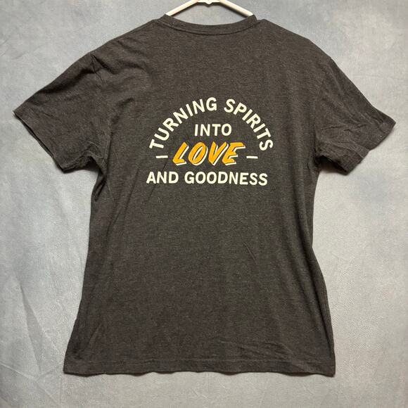Next Level Tito’s Vodka Promo Tee Shirt Medium Gray Turning Spirits Into Love - Picture 7 of 10